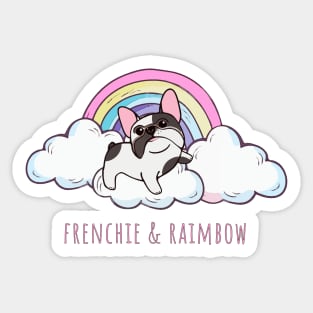 french bulldog raimbow for frenchie lover Sticker